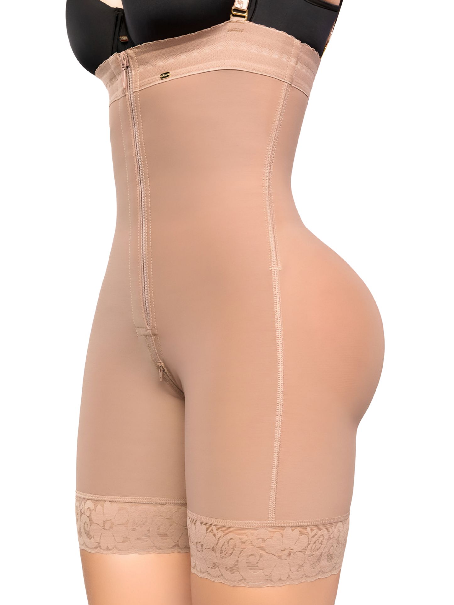SD-2034 Mid-Thigh Invisible Strapless Hourglass Girdle with Zipper