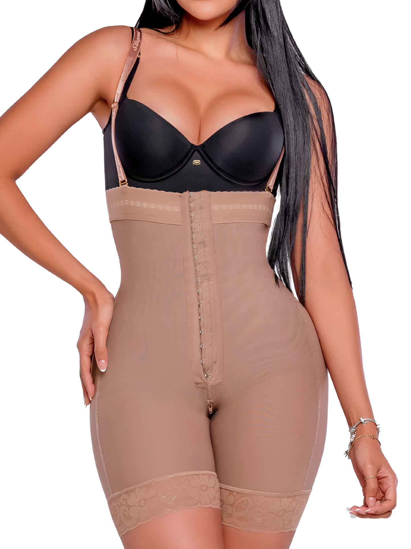 SD-2023 Mid-Thigh Invisible Strapless Girdle with Front Clasp