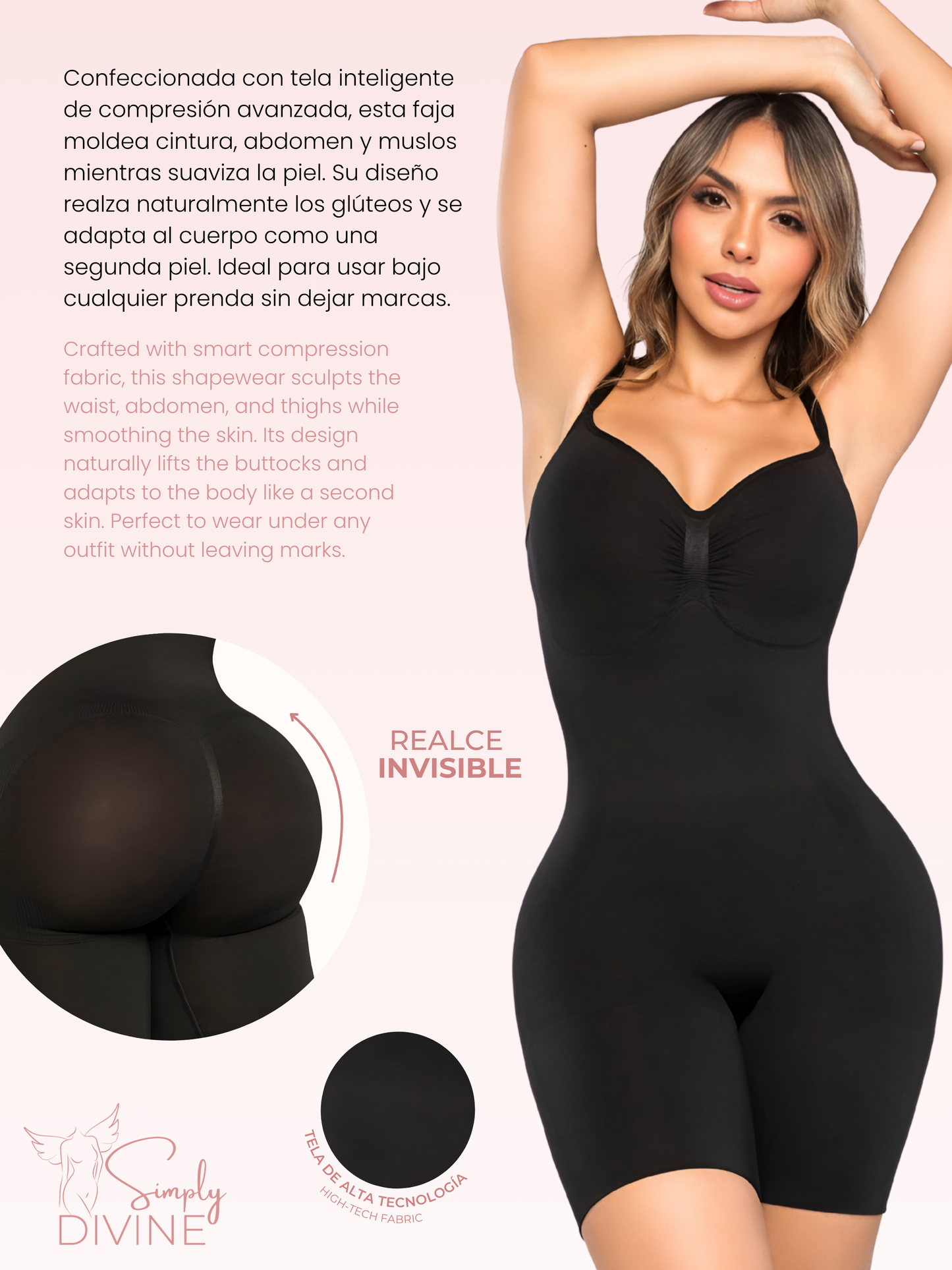 SD-2032 Fajas Invisibles Colombianas Faja Seamfree Push Up Glutes