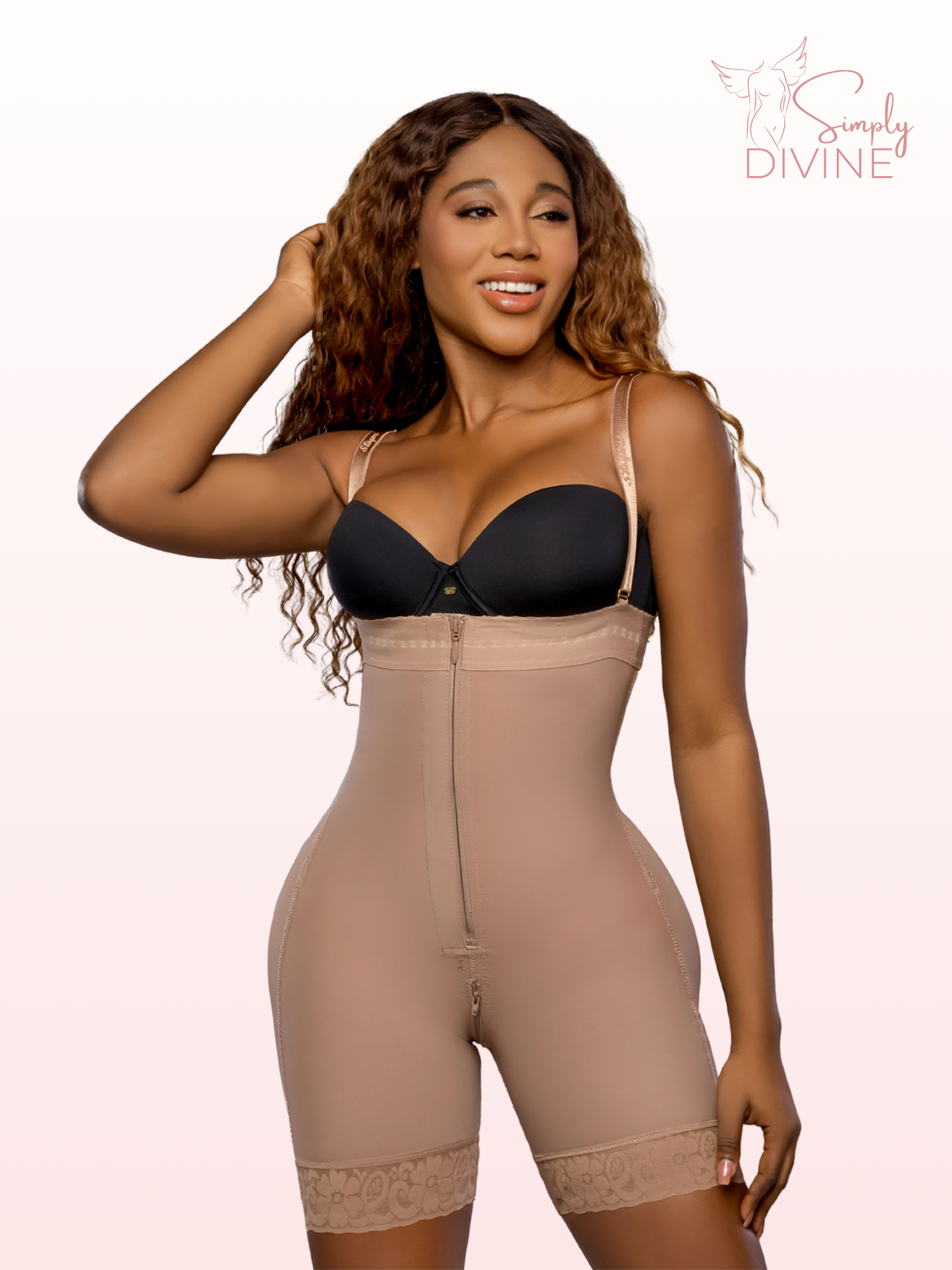 SD-2022 Mid-Thigh Invisible Strapless Girdle with Zipper