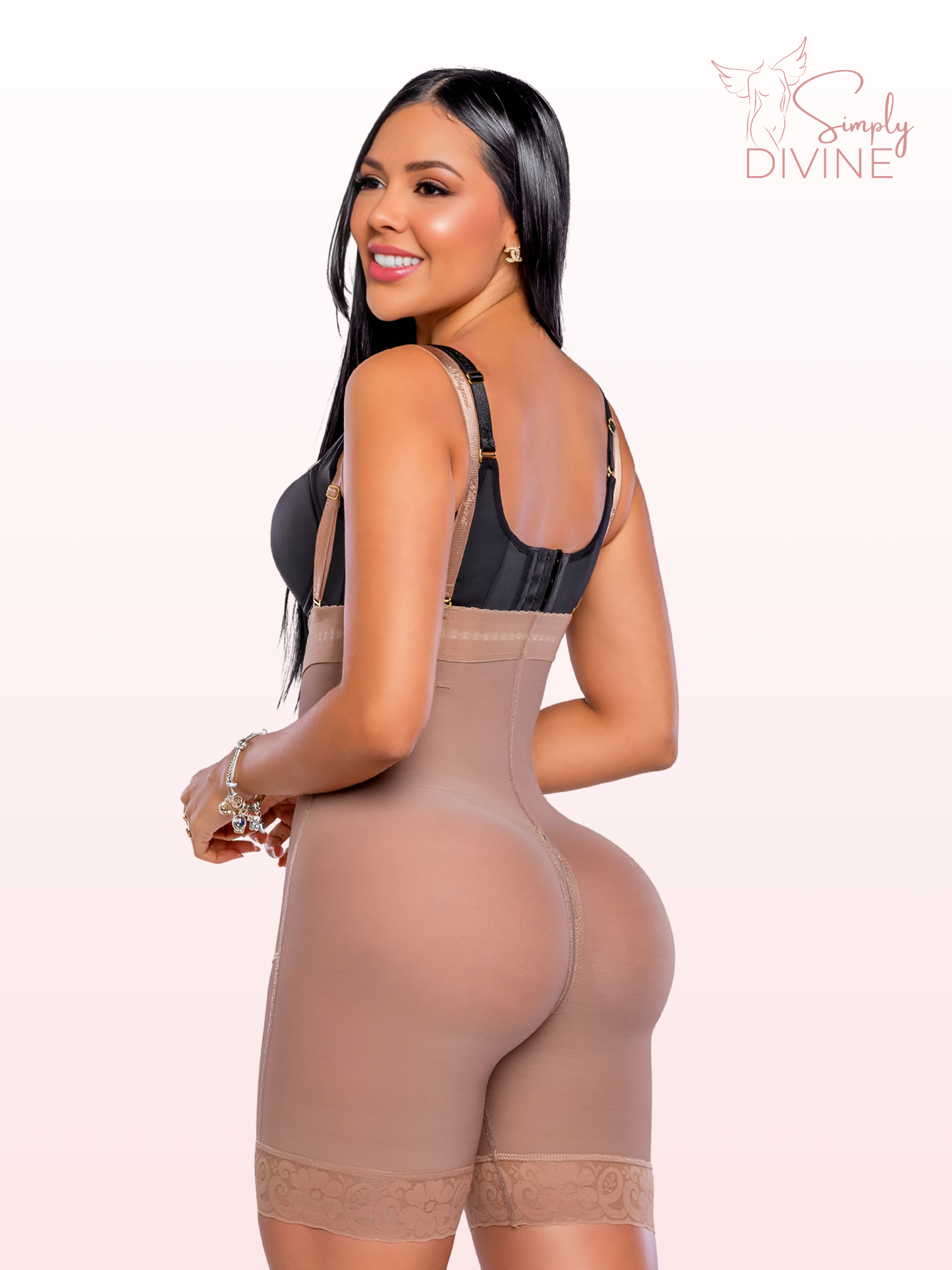 SD-2023 Mid-Thigh Invisible Strapless Girdle with Front Clasp