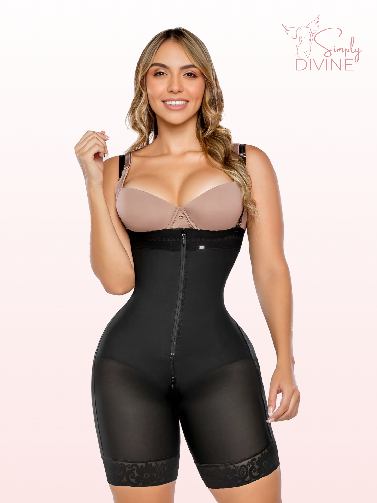 SD-2022 Mid-Thigh Invisible Strapless Girdle with Zipper